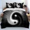 3D Chinese Tai Chi Bagua Yin Yang Pattern Bedding Set,Duvet Cover Bed Set Quilt Cover Pillowcase,Soft,Comfortable and Breathable