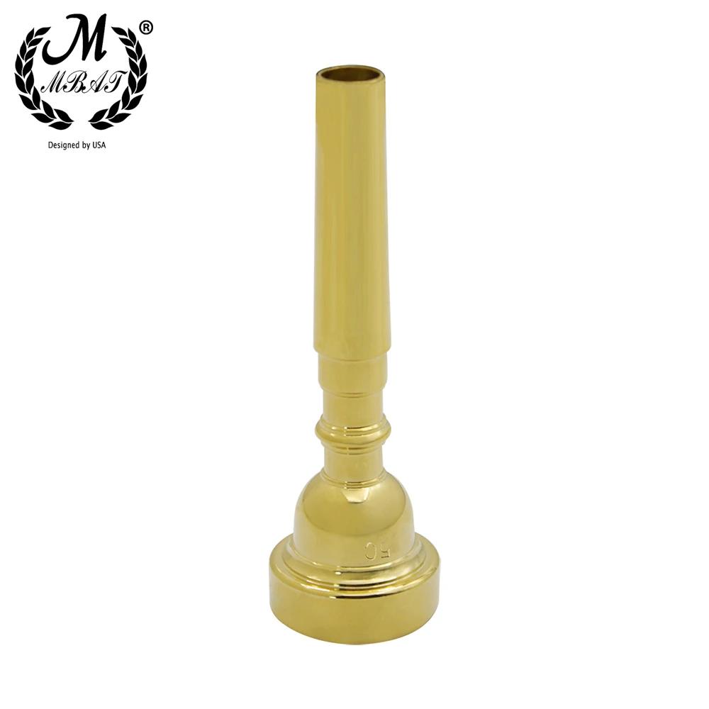 M MBAT 5C Size Trumpet Mouthpiece Meg Professional Brass Mouthpiece Golden Silver Trumpet Accessories Musical Instrument Fitting