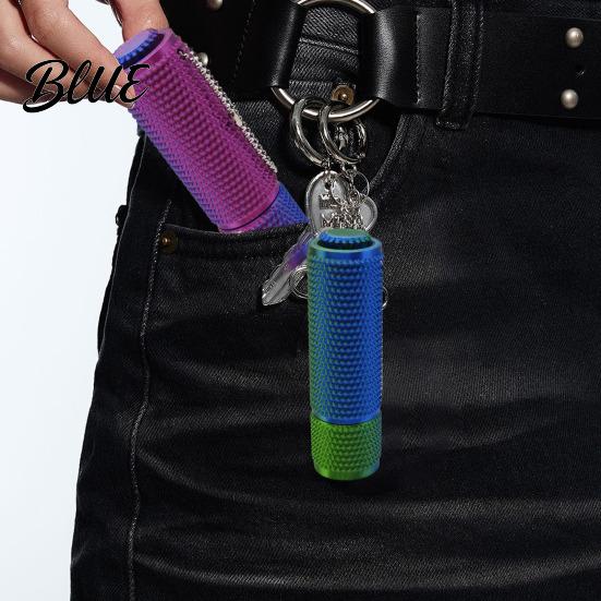 Stress Relief Gadget 3D Printed Spiky Fidget Toy with Ball Chain Gripper Sensory Portable Spinner & Clicker Travel Massage Stick Pain Stimming Tool
