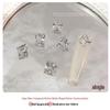 White Zirconia Nail Art: Glacier Diamonds, Transparent Rock Candy Hearts & Square Accents