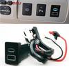 12V/24V Car QC3.0 USB Type-C PD Dual Charger Socket Phone Charging Outlet Power Adapter For Toyota LC120 Prado 16-20 Accessories