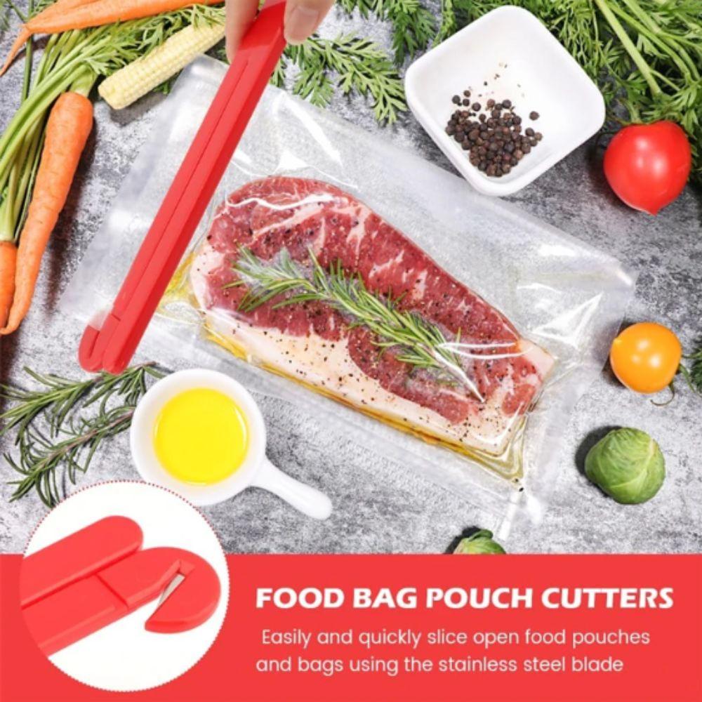 Stainless Steel Food Bag Opener Plastic Material Food Pouch Squeezer  Professional Use