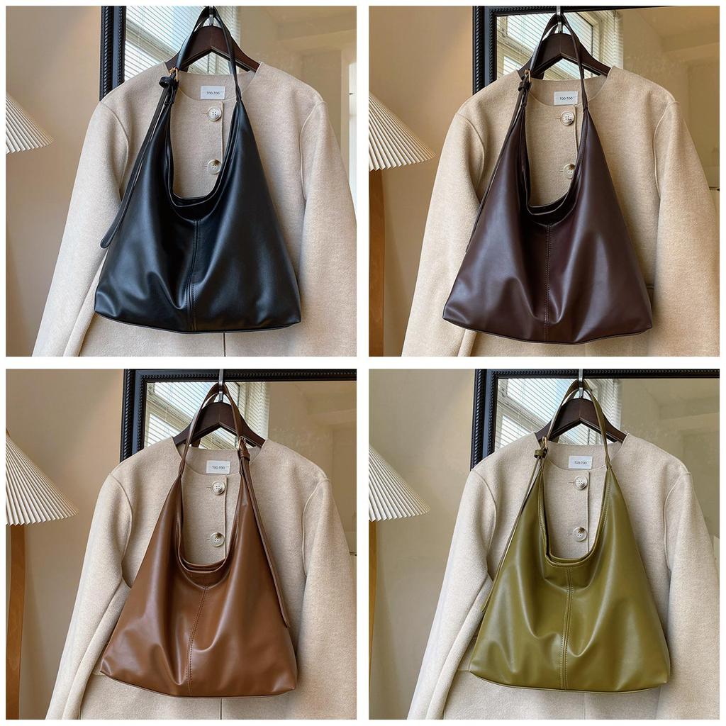 Pu Large Capacity Tote Bag For Women With Zipper Closure And Casual Street Style