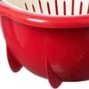 Rotating Vegetable Drain Basket Large Capacity Water-Filtering Basin Food Storage Container  Picnic