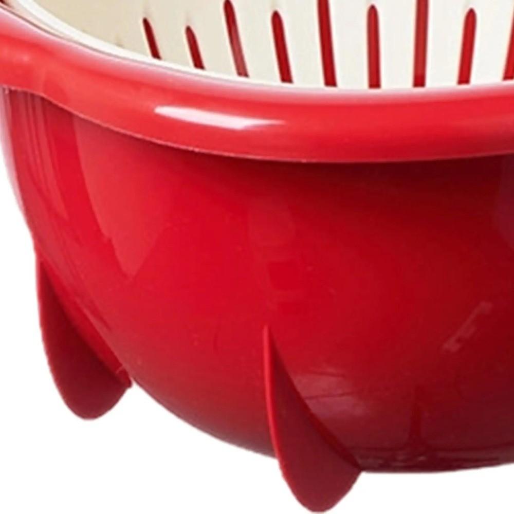 Rotating Vegetable Drain Basket Large Capacity Water-Filtering Basin Food Storage Container  Picnic