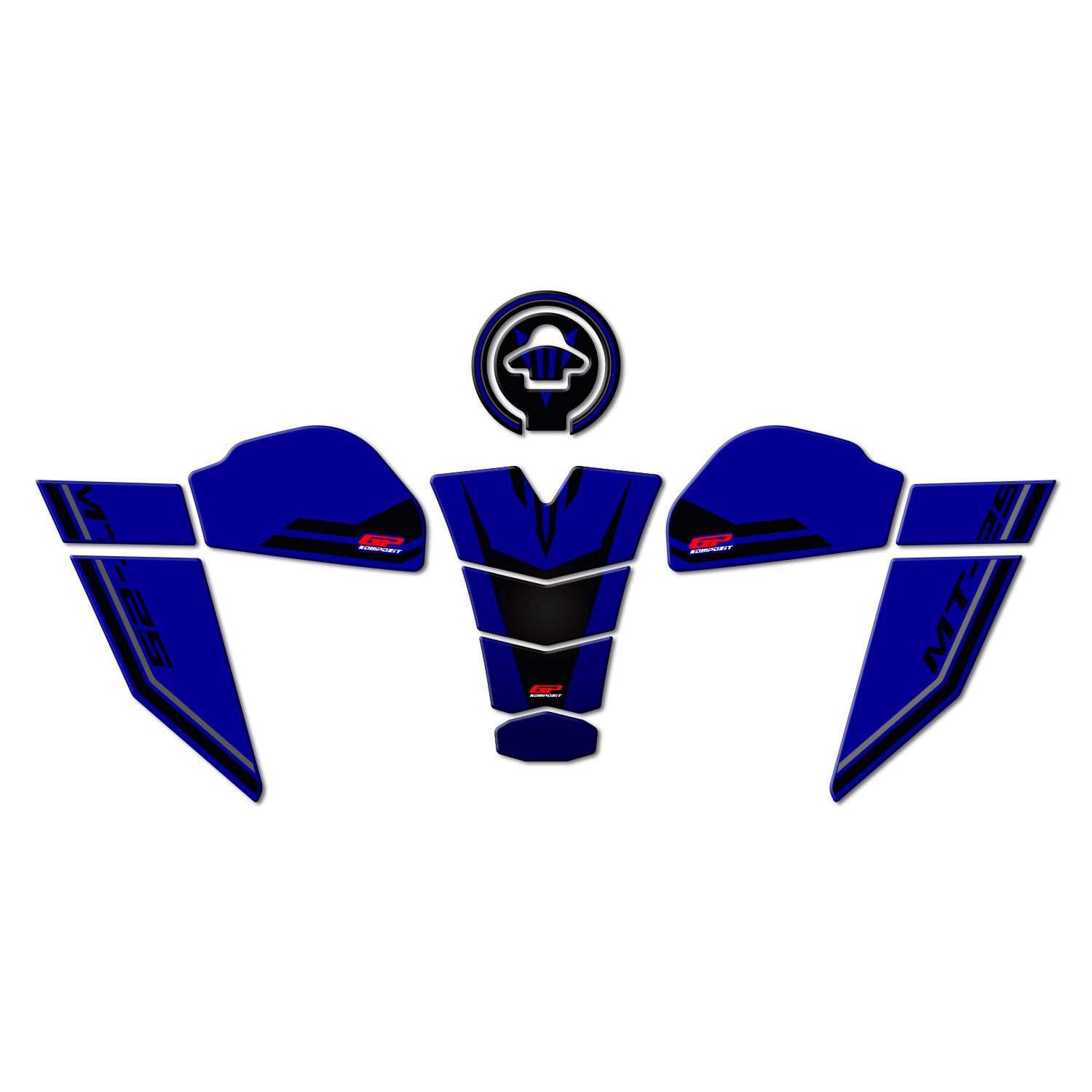 

GP Composite Yamaha MT-25 2020-2024 Compatible Tank Pad Set Blue