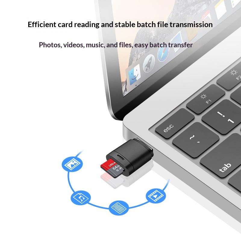 1/5Pcs Portable Memory Card Reader Adapter Usb2.0 Mini Tf Card High Speed Memory Card Reader With Tf Card Slot Maxcompatible 2Tb