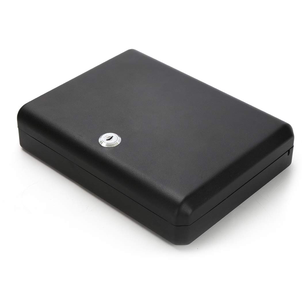 

Jssmst (Jessmat) Portable Safe, Secure Storage Box, Impact-absorbing with Sponge, Key Lock, Anti-theft, Includes Dedicated Wire, 27.5 x 20.5 x 5.5 cm