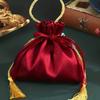 Christmas Gift Bags with TasselDrawstring.Tote Bags for Holiday Decorations,Party Favors,Candy Packaging,Christmas Decorations
