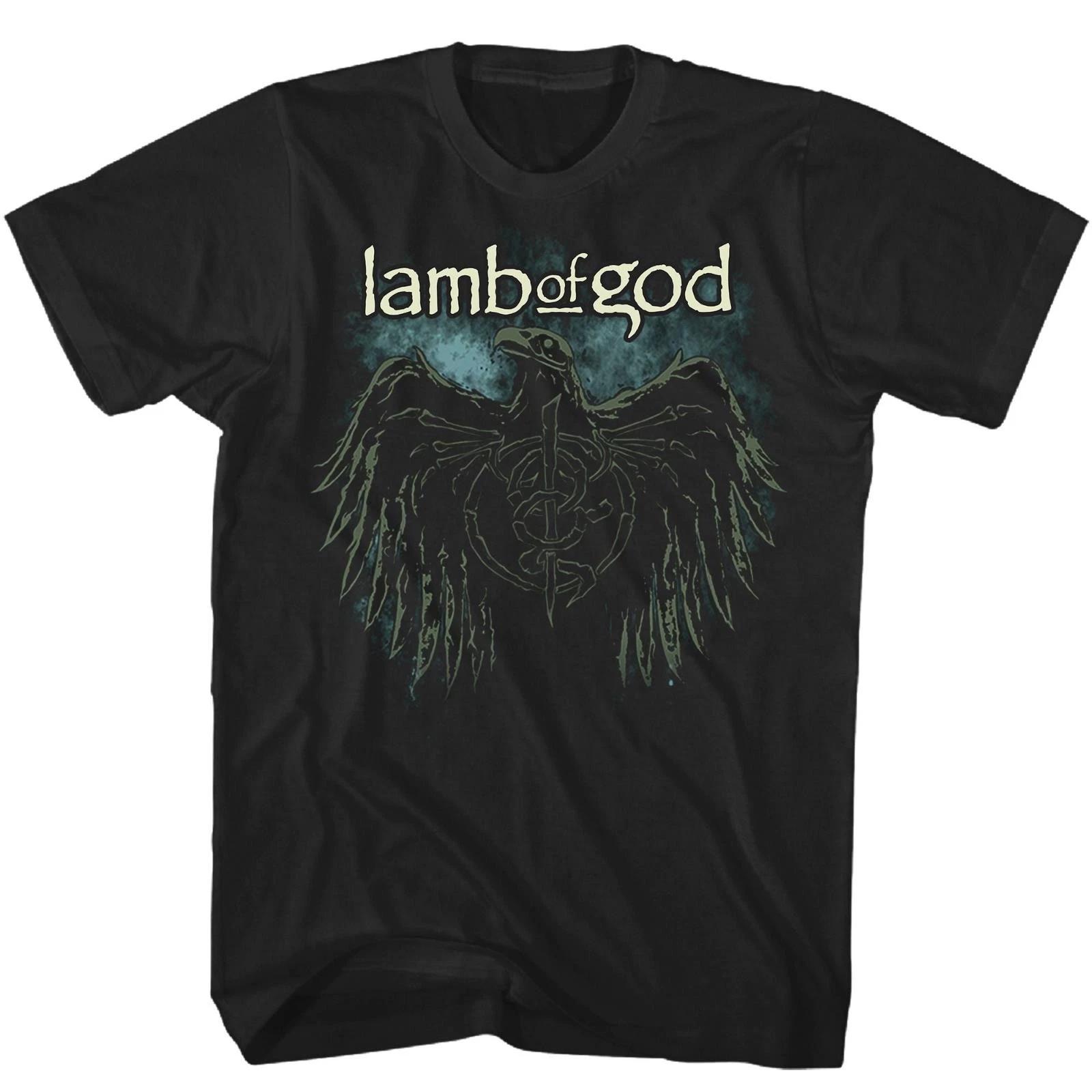 Lamb of God Crow Mens T T-Shirt Music Classic Concert Rock Band Tee New Black L