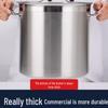 Commercial SUS304 Thick Induction Soup Pot with Lid