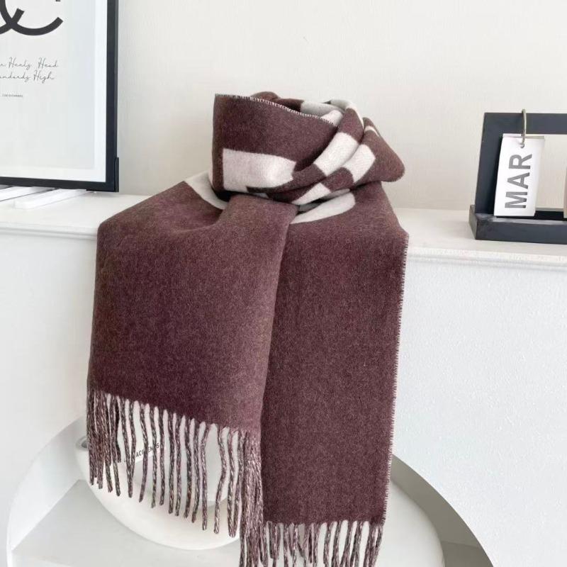 Cashmere Scarf Letter Scarf Autumn And Winter Nordic Style Woven Gift Tassel Five Color Scarf Shawl