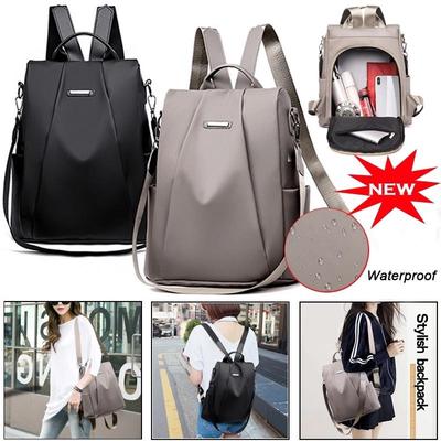 Women Nylon Backpack Waterproof Oxford Cloth Travel Shoulder Bags Anti-theft Rucksack School Bags