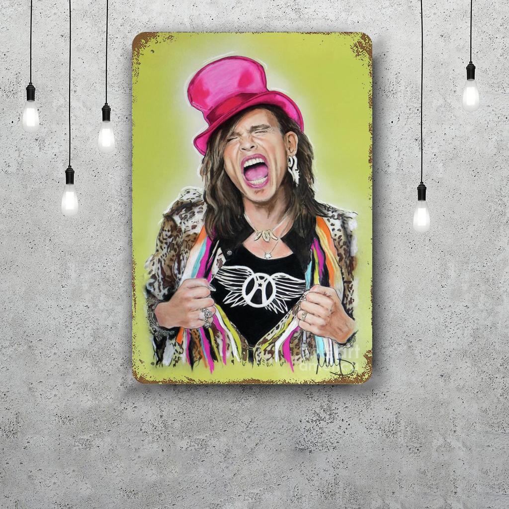 Steven Tyler Funny Bar Metal Sign Retro Plaque Vintage Sign Alcohol Drinker Pub Club Man Cave Kitchen Wall Decoration