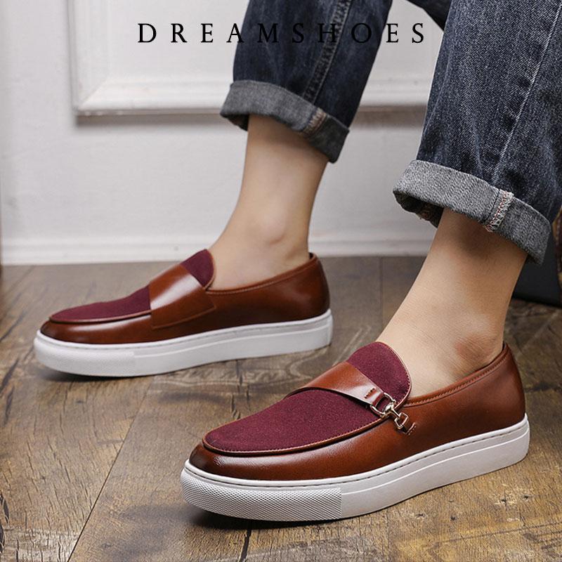 2025 Luxury Men's Casual Slip-on Leather Shoes Men Classic British Style Penny Loafers Mens Outdoor Moccasins Driving Flats