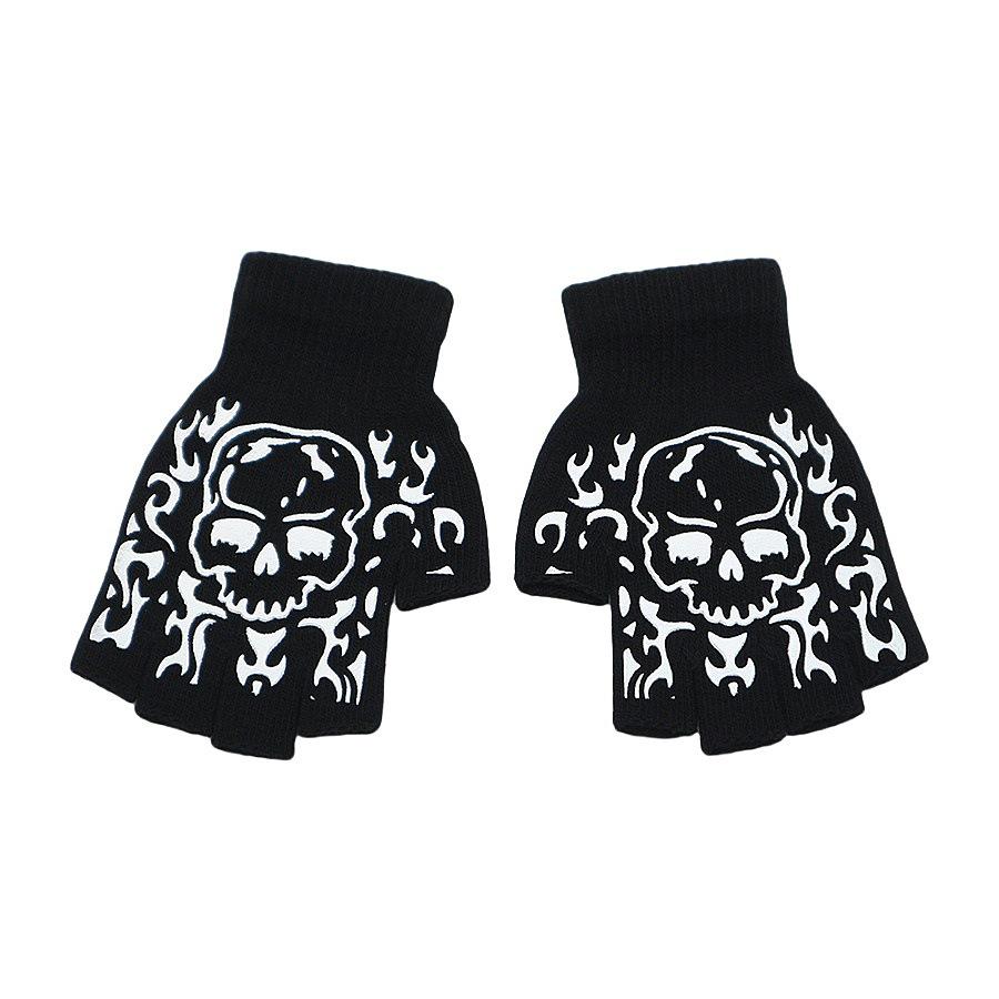 Unisex Pekskärms Halvfingerhandskar - Tunn Modell för Höst- och Vintersporter, Utomhusaktiviteter och Halloween