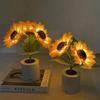 Sunflower Night Light: Rechargeable LED Bedroom Decoration Atmosphere Lamp, Ideal Birthday Gift for Girls.