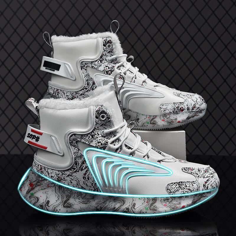 Brand Sneakers Boy Waterproof Snow Boots Winter Warm Plush Ankle Boots Outdoor Anti Slip Casual Sneakers Men Luxury Walking Shoe