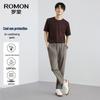 Romon Men's Ice Silk Loose Straight Quick-Dry Casual Pants