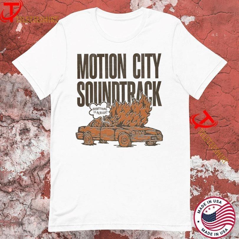 Motion City Soundtrack Everything Is Alright Burning Car T-shirt Unisex T-Shirt S