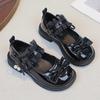Girls' Pearl Lace Leather Mary Janes - Non-slip Soft Sole Princess Shoes for Spring/Autumn