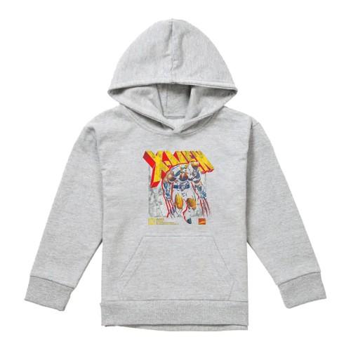 X-Men Childrens/Kids Info Wolverine Heather Pull Over Hoodie