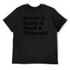 Klassische Literaturautoren - Schwarze Helvetica (Austen und Bronte und Woolf und Fitzgerald) T-Shirt