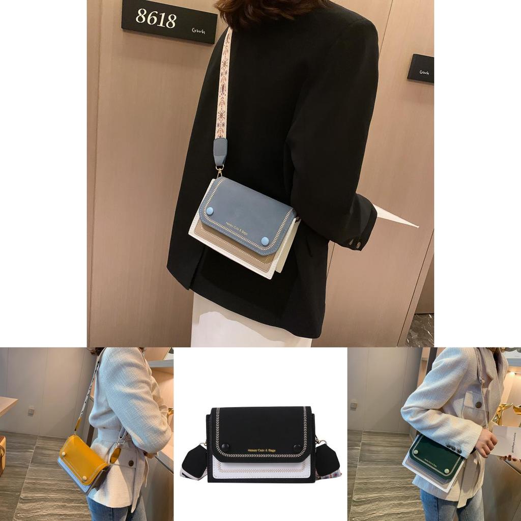 Trendy Korean Style Girls Bag Small Vintage Shoulder Bag With Wide Strap For Daily Use
