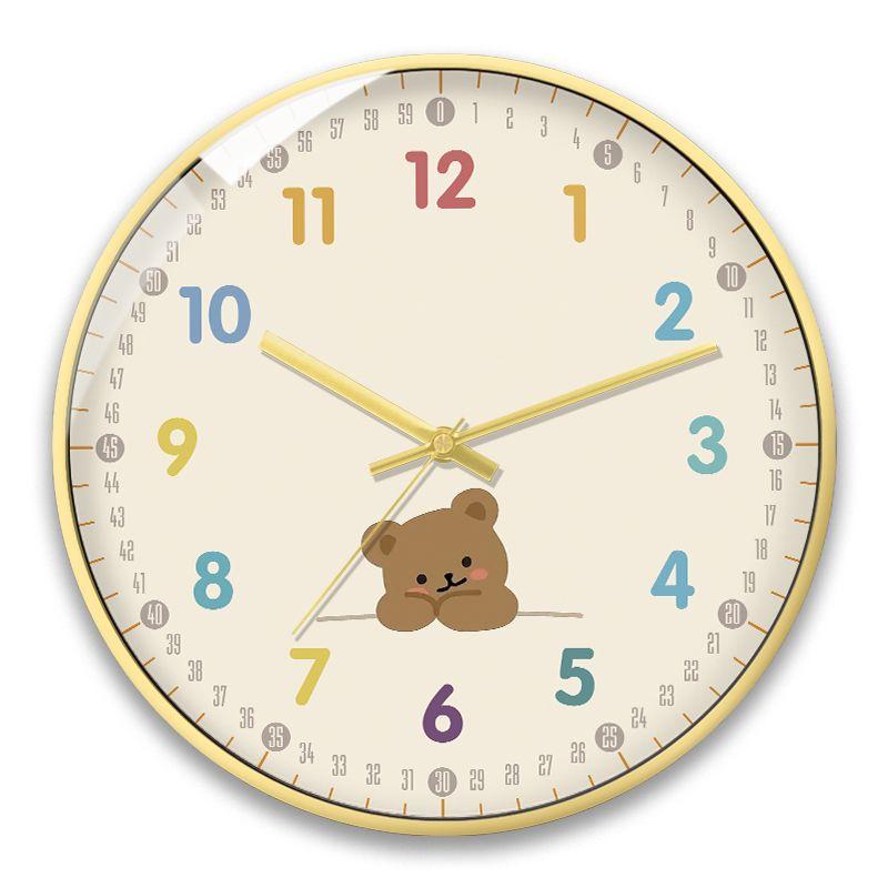 Simple Silent Clocks Living Room Bedroom Wall Hanging Clock Early Childhood Room Quartz Watch Home Decoration