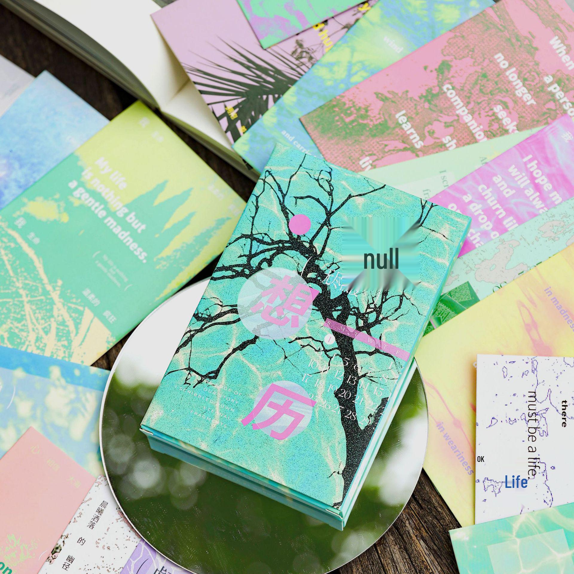 Mu Ran Creative Postcard Calendar: Handwritten Greeting & Thank You Card, Simple Desktop Decoration
