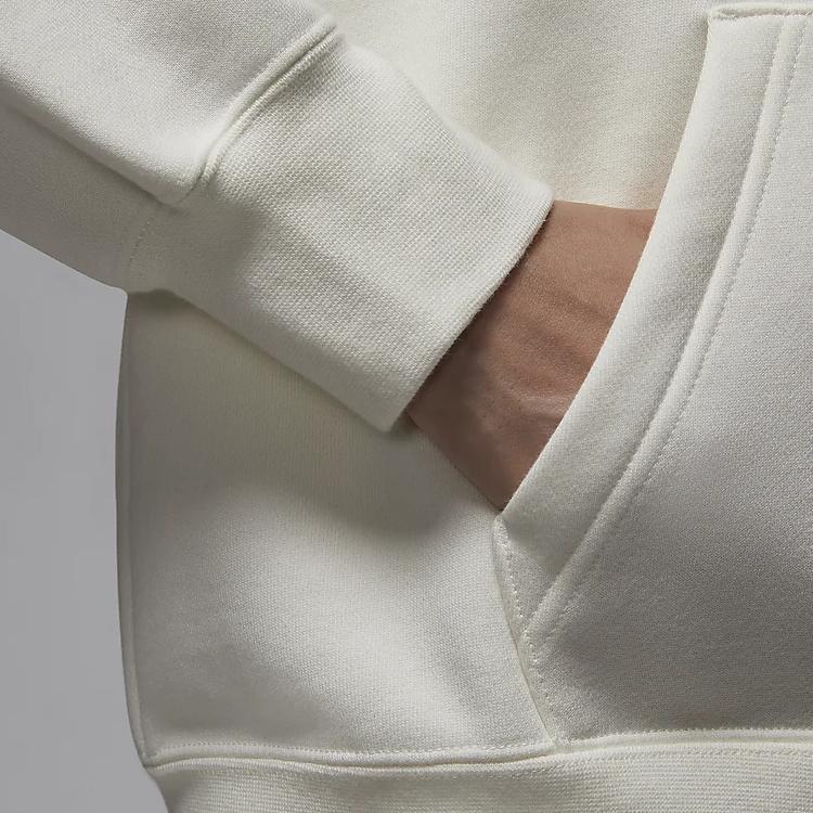 Jordan Flight Fleece Logo Patch Hooded Sweatshirt Women Sweatshirt Sail FV7051-133