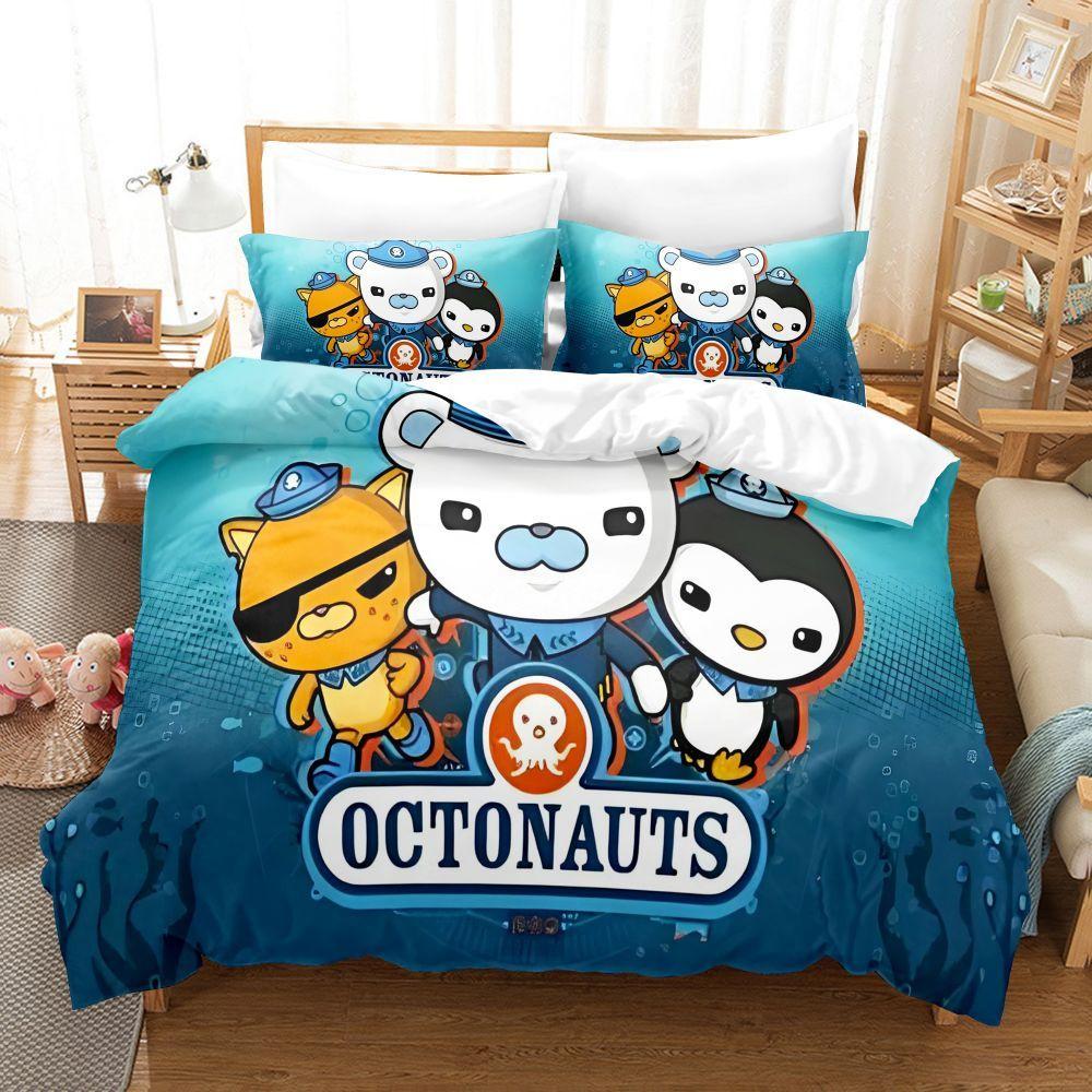 Octonauts Bedding Set Single Twin Full Queen King Size Bed Set Aldult Kid Bedroom Duvetcover Sets 3D Print Anime Octonauts