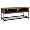 Mobile Porta TV Up To 48 Inch Industrial Style In Wood And Steel 110x40x48cm Brown And Black