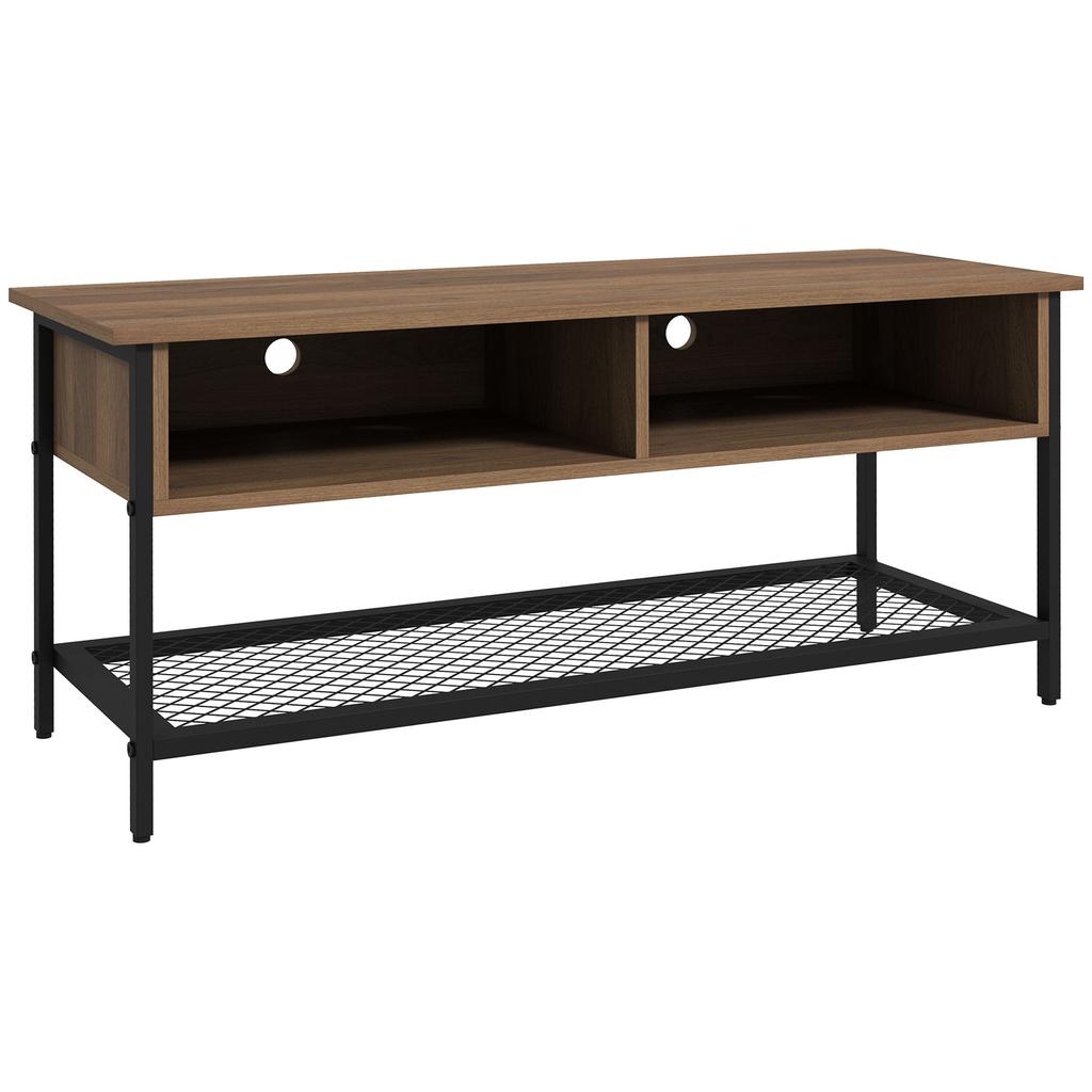 Mobile Porta TV Up To 48 Inch Industrial Style In Wood And Steel 110x40x48cm Brown And Black