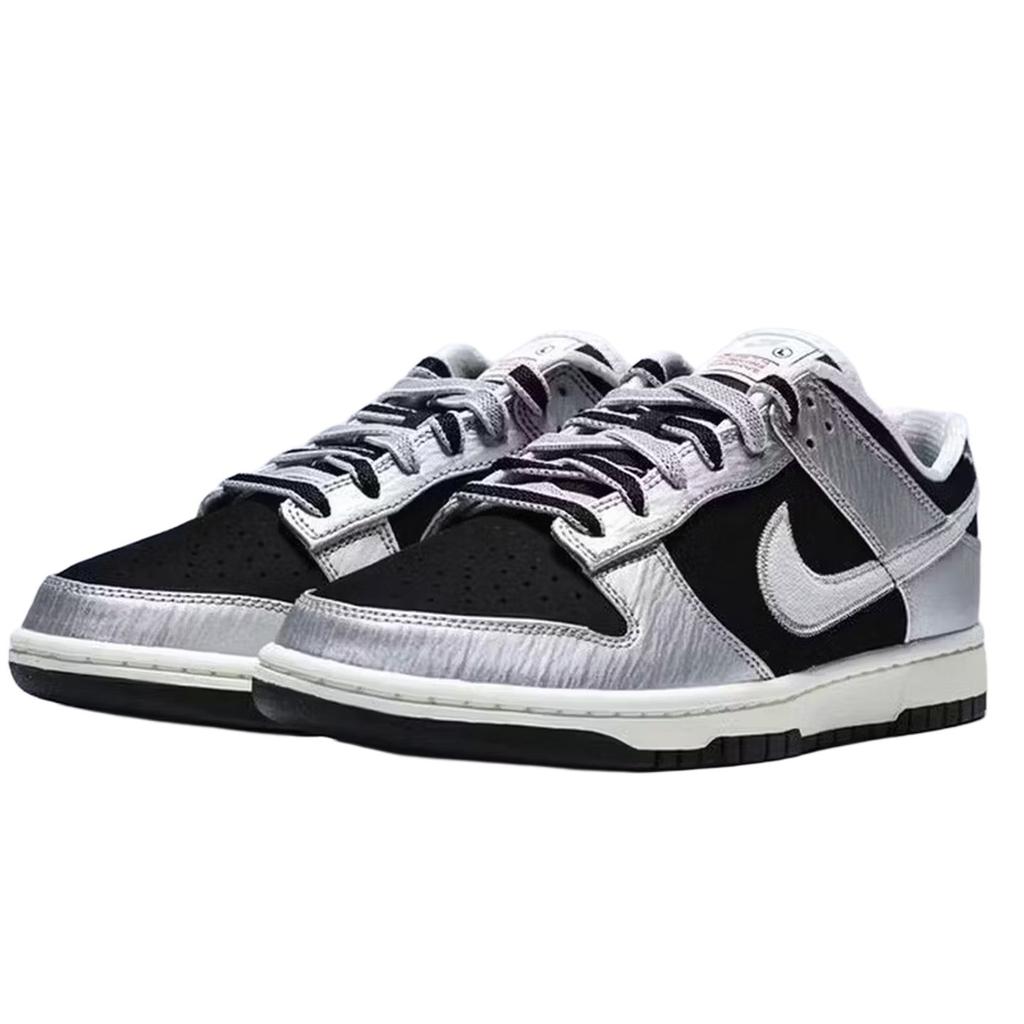 Nike Dunk Low Retro Argento Metallico Nero Bianco Scarpe da Ginnastica da Uomo IM4413001