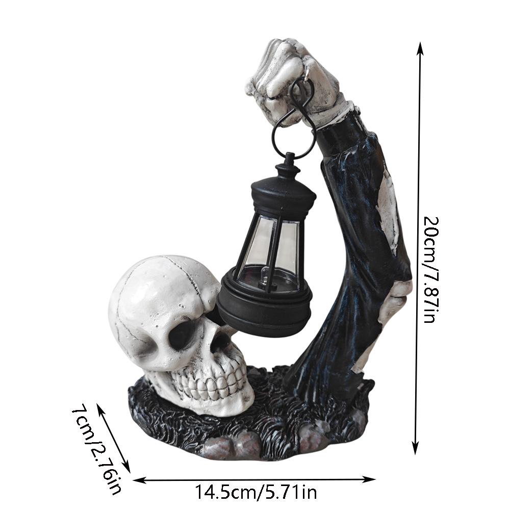 

JYL TS/177,Halloween Garden Skeleton Zombie Lantern Stake Witch Bat Pumpkin Spider Ghost Figurine One Size суматоха