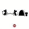 Lovely Mouse Black Car Decals Auto Window Bumper Body Removable Vinyl Decals Animal Auto Accessories Water-Repellent Ornament