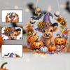 Acrylic Special Shaped Halloween Animal 5D DIY Diamond Art Hanging Decorations Diamond Painting Hanging Decorations for Beginner