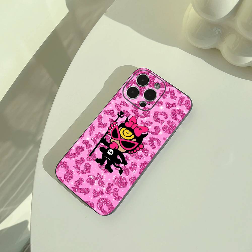 Young & Trendy H-Hysteric M-Mini Phone Case For iPhone 17,16,15,14,13,12,11 Pro Max, Lightweight and Practical Soft Black Cover