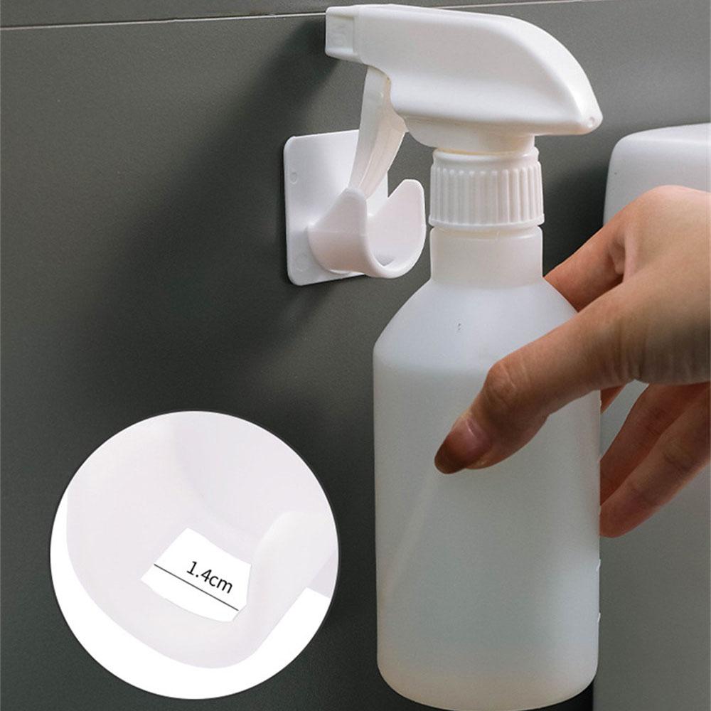 Bathroom Shower Rod No Trace No Punching White Various Lengths Hook Storage Hook Bracket Scalable Strong Adhesion Abs