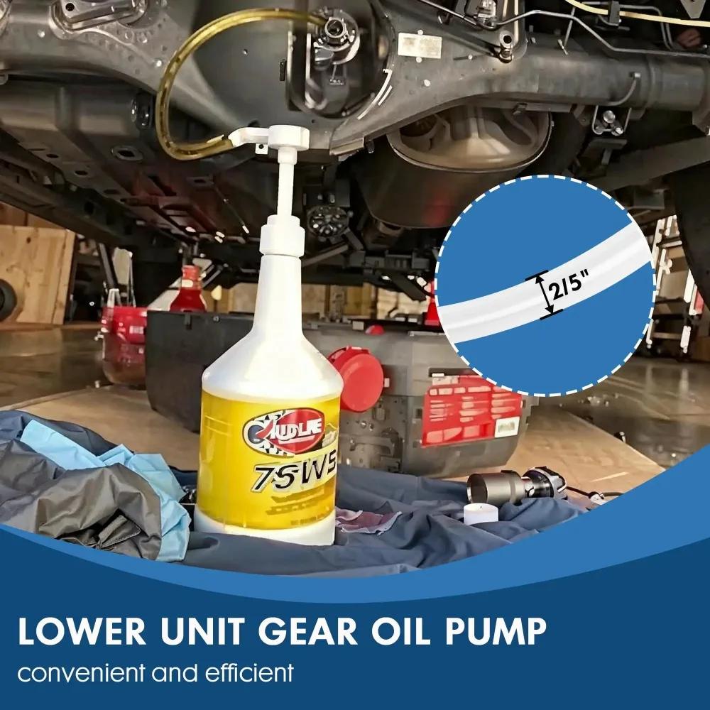 Bomba de Óleo de Engrenagem para Unidade Inferior para Garrafas Padrão de Quarto com Giro Metálico de 3/8 polegada Encaixe 8mm/10mm Carro Iate Barco Marinho Motor de Popa