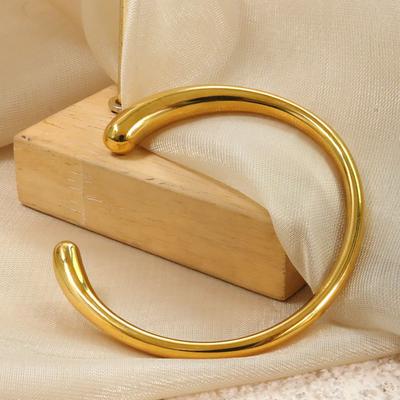 Design Stal Nierdzewna Gładka Otwierana Bransoletka Bransoletka Galwanizacja Damska Bransoletka