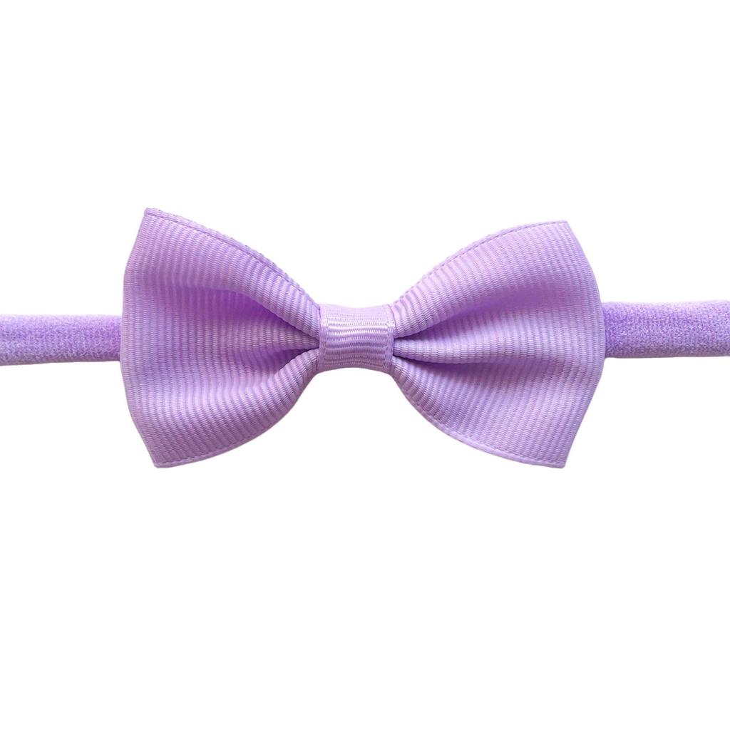 Solid Color Bow Hairpin & Ribbed Headband Set for Girls