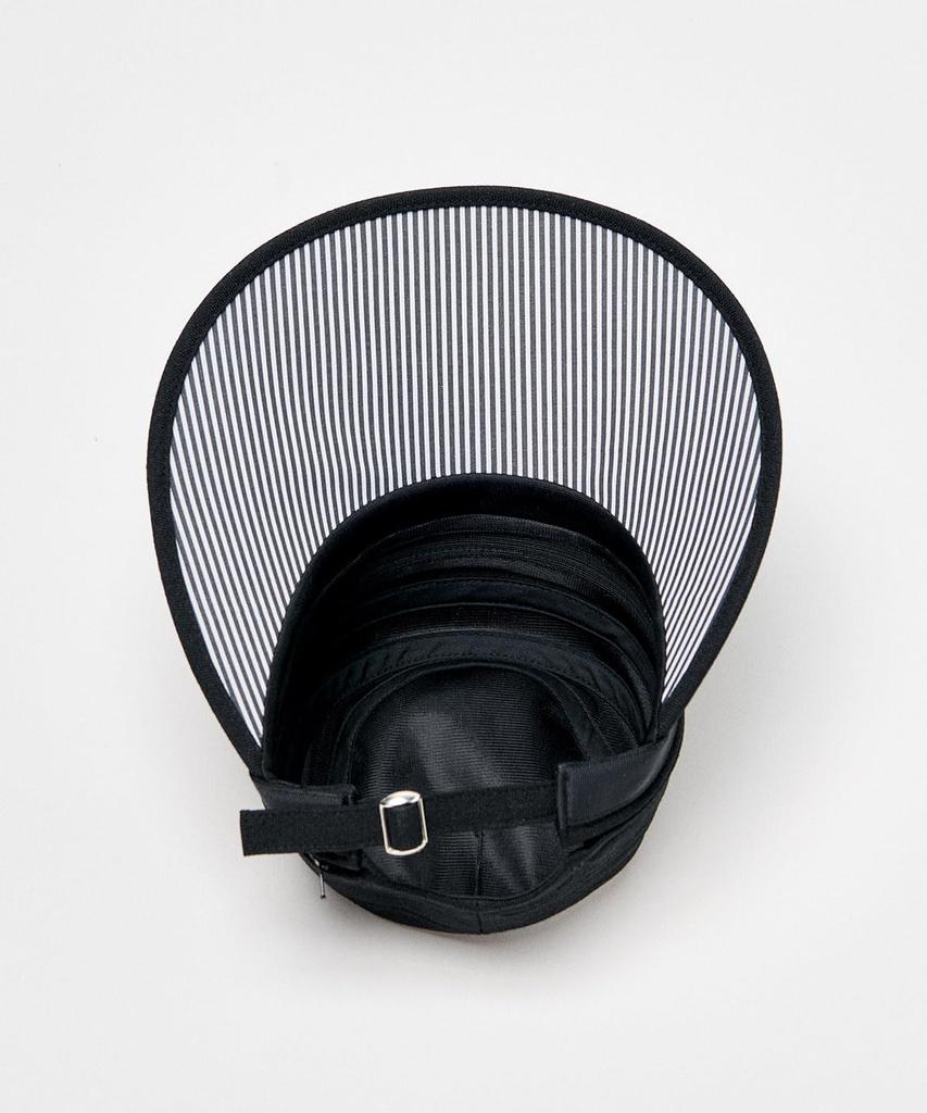 [Munsingwear] Cap, 2-way Visor, UV Protection, Heat Insulation, Linen Material, Cosmetic Care Tape, Golf, MG5SCP00L, Women's, BK00 (black)