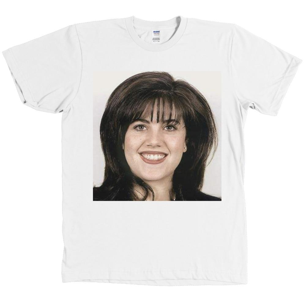 

Monica Lewinsky Intern ID Photo Shirt Bill Clinton Impeachment Tee Hillary - NEW Unisex T-Shirt S