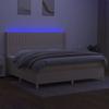 Maison Exclusive - Sommier à lattes de lit matelas et LED Crème 200x200 cm Tissu