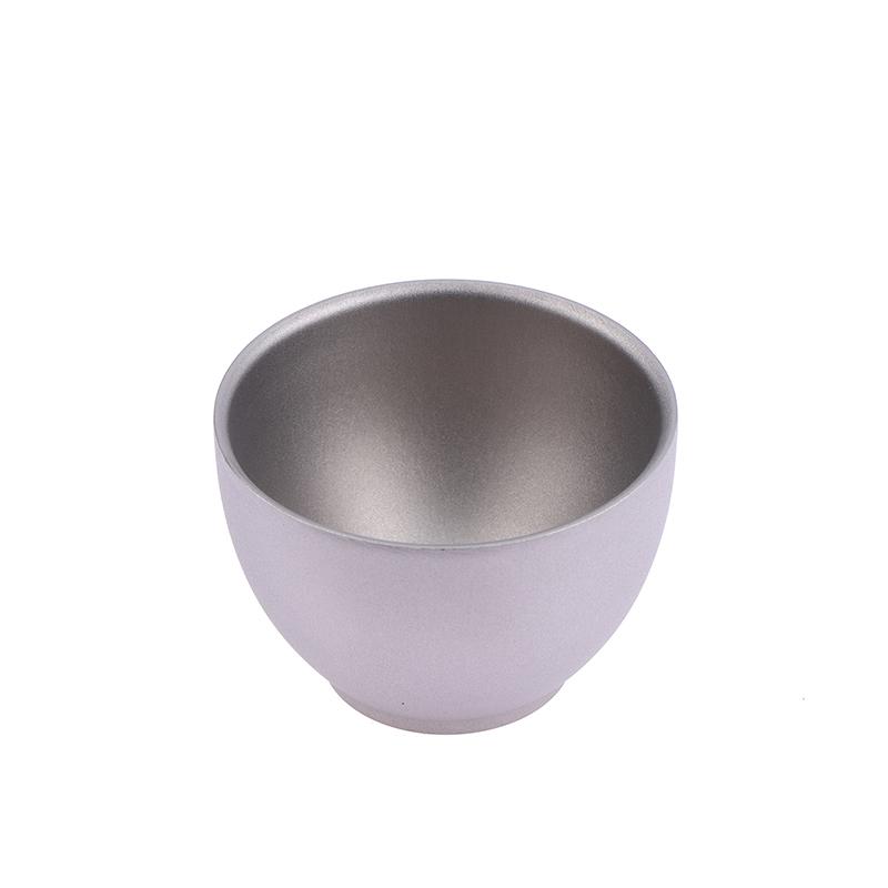 1/4Pcs Pure Titanium Double-Layer Small Tea Cup Outdoor Portable Traveling Picnic Cookware Single-Person Tea Cup Hiking Tea Cups