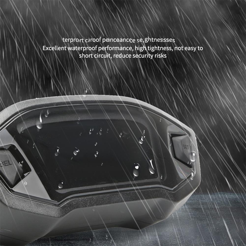 Motorcycle Speedometer, 199 Kph Mph, High Definition, VA Screen Real Color Digital Display,