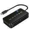 In Stock USB Multi-function Six-Port Mobile Phone & Camera High-Speed Card Reader with Password Protection