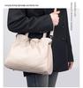 European & American Fashion Pleated Cowhide Leather Women's Handbag – Large Capacity Shoulder/Crossbody Bag